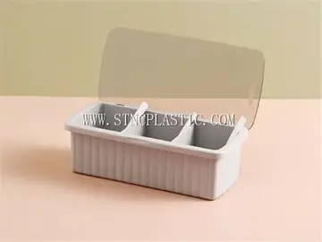 3 Compartments Flipped Seasoning Box With Spoon NC030999
