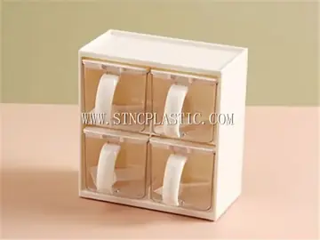 Pull Type 4 Compartments Condiment With Spoon NC031003