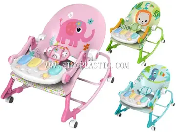 Sliding Baby Piano Chair With Universal Wheels&Traction Handle(parrot/Blue Lion/Green Elep NC031218
