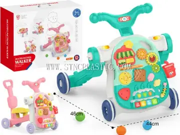 4 In 1 Cake Model Baby Music Walker&Active Table (green/Pink) NC031236