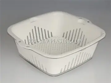 2 In 1 Plastic Transparent Square Crisper Box With Sieve L NC031512