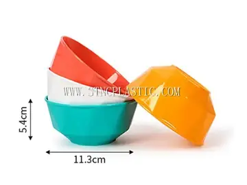 4pcs/Set Plastic Colorful Round Bowl S NC032518