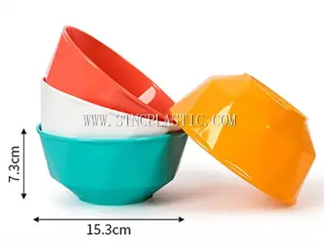 4pcs/Set Plastic Colorful Round Bowl XL NC032521