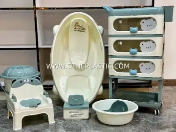 Bath Tub Set 8PCS With 4 Layer Drawer Stroller NC033227