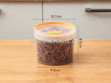 Plastic Round Sealed Storage Jar With Handle M 480ml NC033303