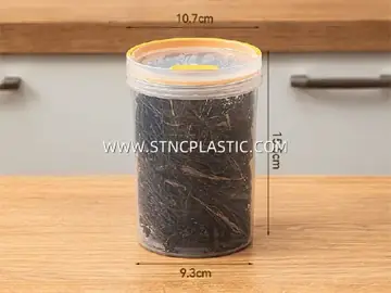 Plastic Round Sealed Storage Jar With Handle M 940ml NC033304