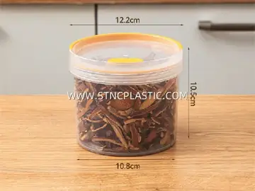 Plastic Round Sealed Storage Jar With Handle L 800ml NC033305
