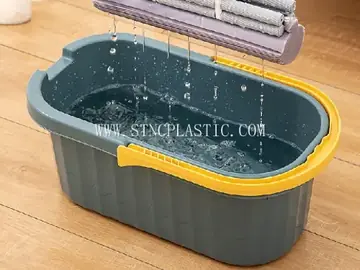 Plastic Rectangular Bucket For Mop With Single Handle NC033864