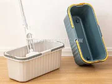 Plastic Rectangular Bucket For Mop With Double Handle NC033865