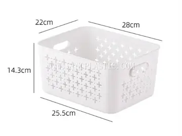 Plastic Hollowed-Out Storage Basket L NC034370