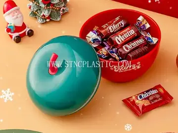 Christmas Apple Design Plastic Candy Storage Box NC034568