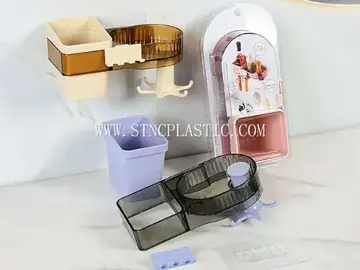 Ctystal Plastic Wall-Mounted Multifunctional Storage Rack NC034736