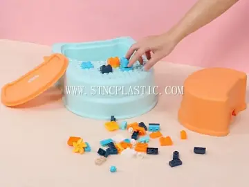 Plastic Kids Space-Themed Chair With Building Blocks NC034914