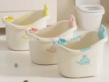 Childrens Bath Tub With Whale-Shaped Pillow NC034918