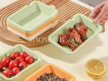 Plastic Multi-Function Plate With Chopstick Holder NC035057