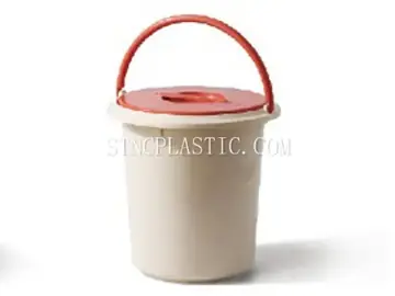 Plastic Colorful Handheld Bath Bucket With Lid NC035080