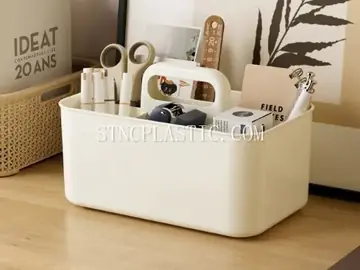 Plastic 5 Departments Handheld Storage Basket NC035122