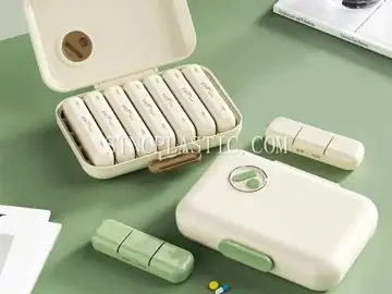 Portable 21-Grid Pill Organizer Box NC035127
