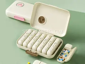 Portable 28-Grid Pill Organizer Box NC035128