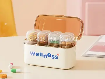 Plastic Portable Medicine Box With 4 Inner Boxes S NC035129