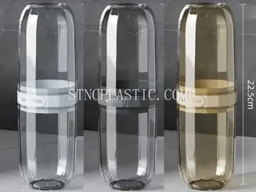 Transparent Portable 2pcs Toothbrush Cup NC035186
