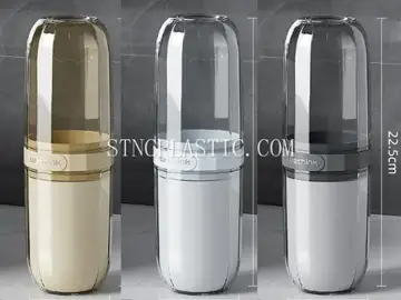 Transparent Portable 3pcs Toothbrush Cup NC035187