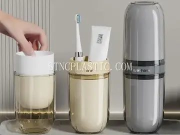 Transparent Portable 4pcs Toothbrush Cup NC035188