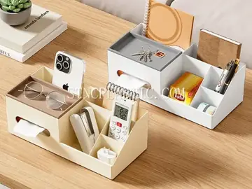 Plastic Rectangular Desktop Tissue Box NC035190