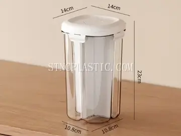 Plastic Multi-Compartment Airtight Storage Jar