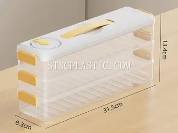 Slim Stackable 3-Layer Dumpling Fresh-Keeping Box NC035214