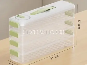 Slim Stackable 4-Layer Dumpling Fresh-Keeping Box NC035215