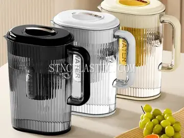 Plastic Striped-Pattern Cold Water Jug With Filter NC035219