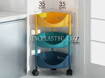3-Layer Corner Triangle Kids Toy Organizer Shelf With Wheels NC035228