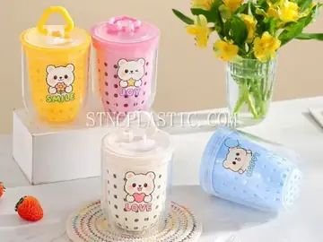 Double Layered Salad Cup With Spoon&Sauce Box 780ml NC035341