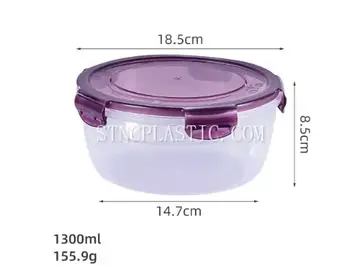 Plastic Round Fresh Keeping Box 1.3L NC035359
