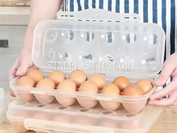 Plastic Transparent 12-Grid Egg Box NC035367