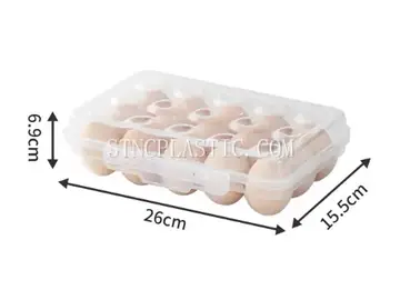 Plastic Portable 15-Grid Egg Box NC035370
