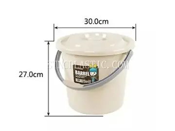 14L Plastic Round Handheld Bucket With Cover NC035385
