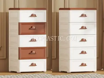 36cm Width 5-Layer Cartoon Bear Handle Storage Cabinet NC035481