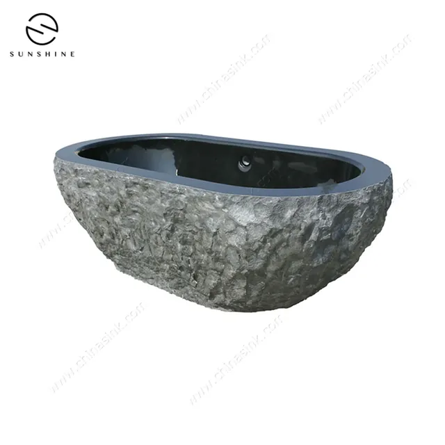 Absolute Black Granite Shanxi Black Granite Oval Bathtubs image 2