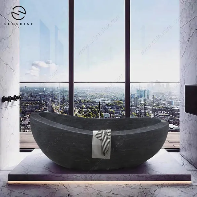 Limestone Bathtubs carved from natural stone