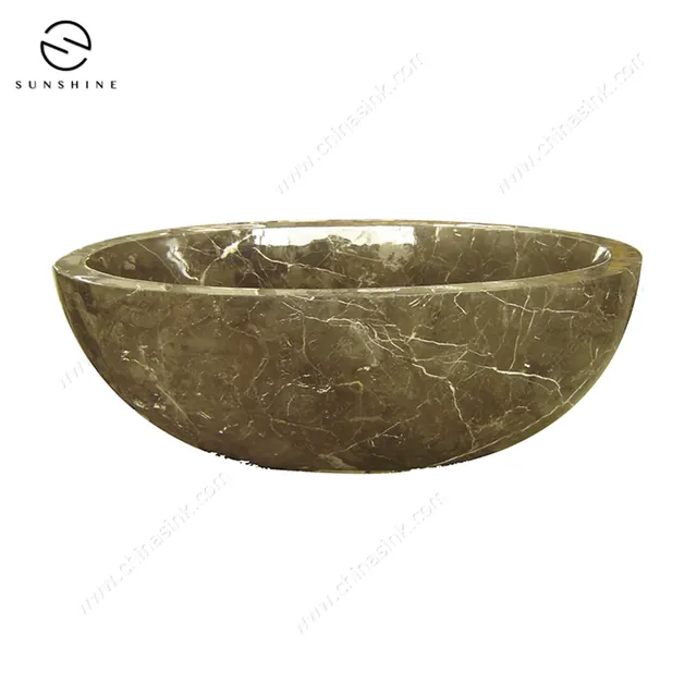 Coffee Marble Polished Dark Emperador Cheap Bathtubs image 4