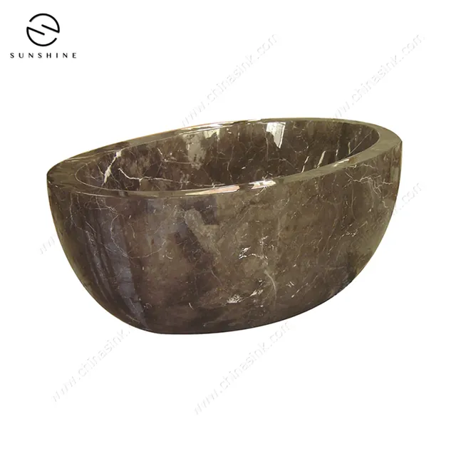 Coffee Marble Polished Dark Emperador Cheap Bathtubs image 6
