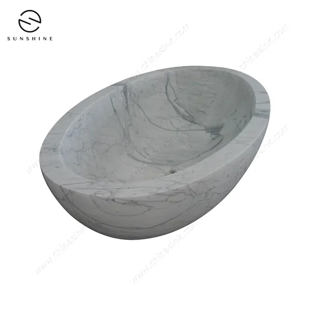 Modern Design Natural Stone Free Standing Marble Bathtub BT-029A-CARA - Copy image 3