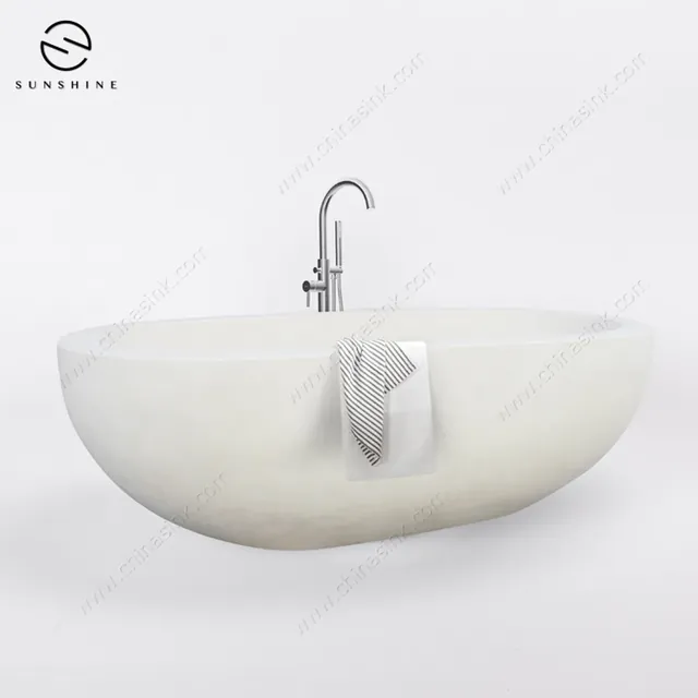 Natural Limestone Marble Freestanding Bath Tub image 4