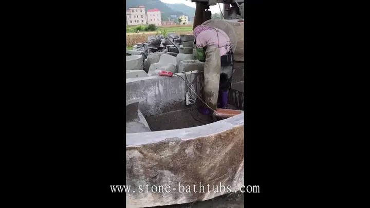 Polishing River Cobble Stone Tubs
