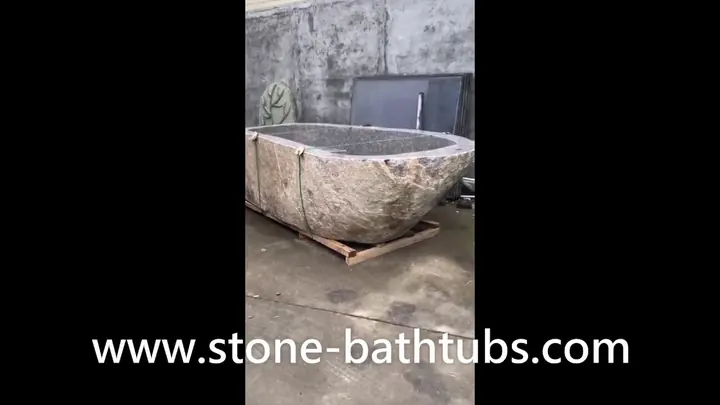 Big Cobble Stone Soaking Bathtubs