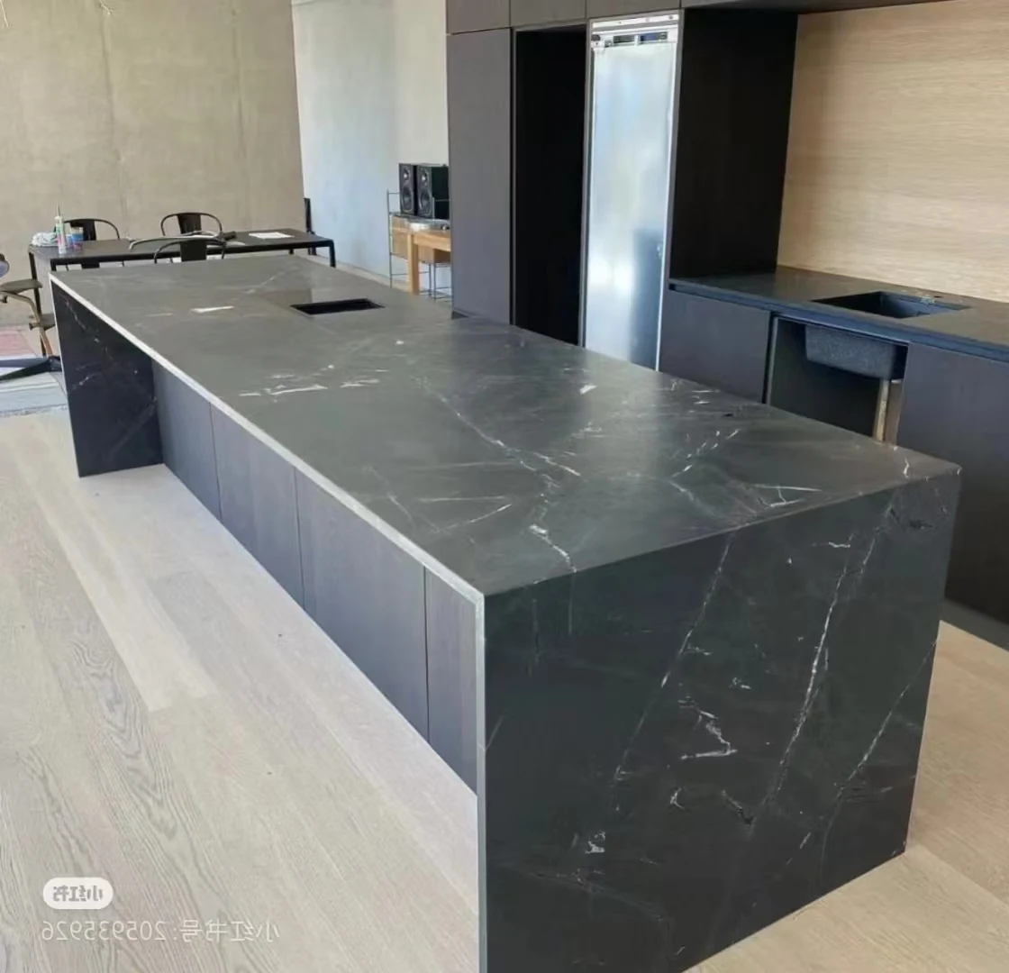 Infinity Black Negresco Countertop natural stone from Asian Stone