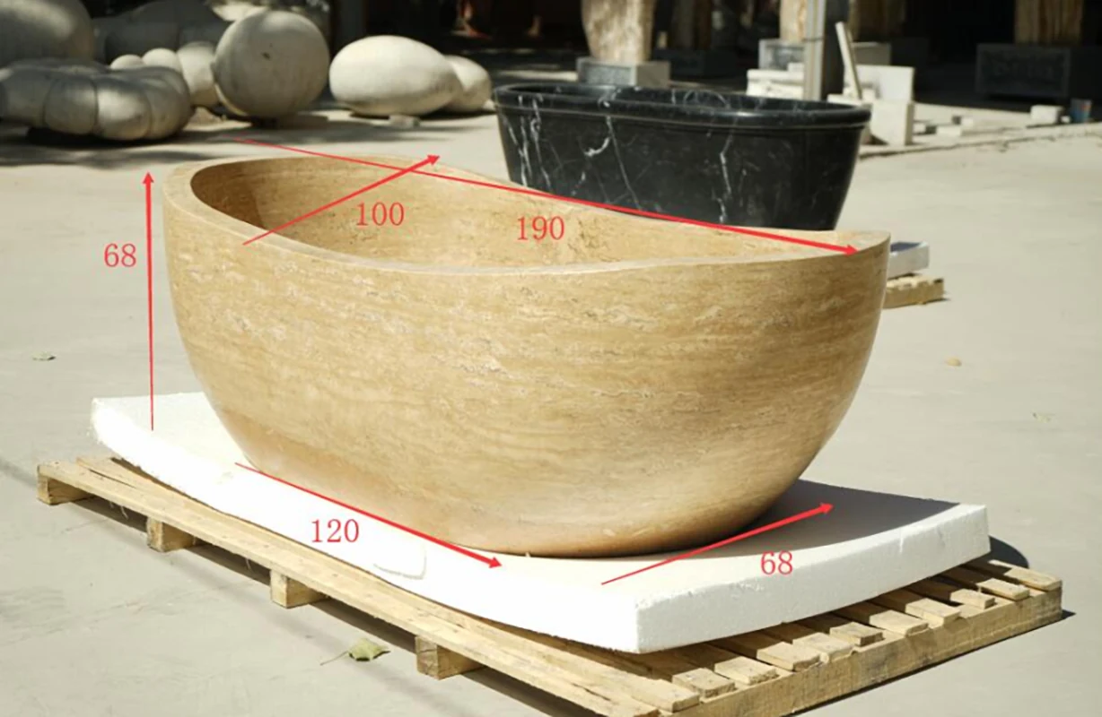 Travertine Bathtub 2 travertine from Asian Stone