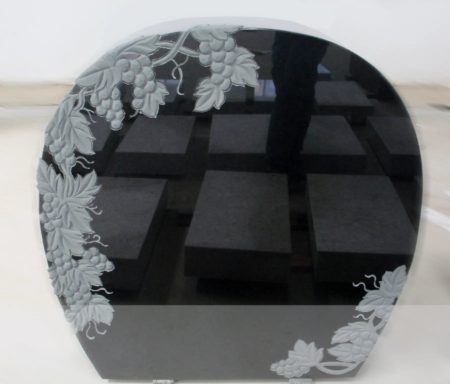 Black Granite Engraved Tombstone granite from Asian Stone